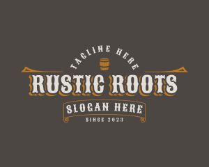 Rustic Tavern Barrel logo design