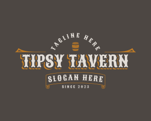 Rustic Tavern Barrel logo design