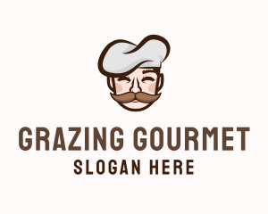 Gourmet Chef Moustache  logo design