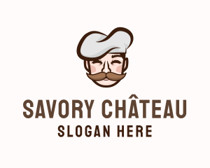 Gourmet Chef Moustache  logo design