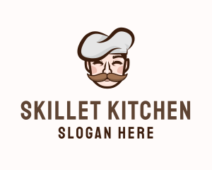 Gourmet Chef Moustache  logo design