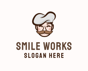 Gourmet Chef Moustache  logo design