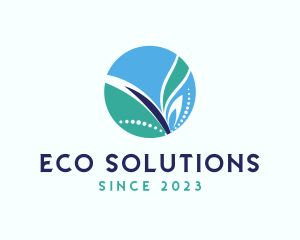 Natural Eco Leaf logo design