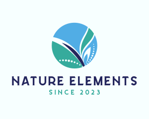 Natural Eco Leaf logo design