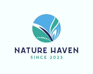 Natural Eco Leaf logo design