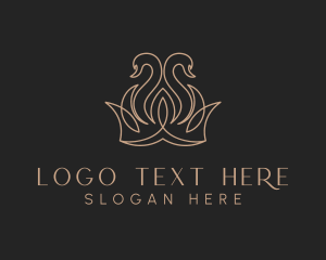 Elegant Swan Crown logo