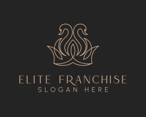 Elegant Swan Crown logo design