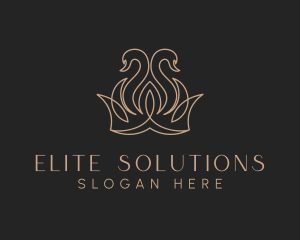 Elegant Swan Crown logo