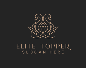 Elegant Swan Crown logo design