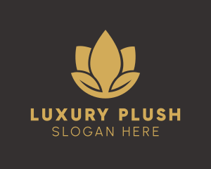 Gold Spa Lotus  logo design