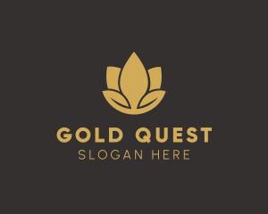 Gold Spa Lotus  logo design