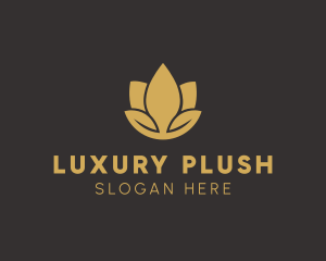 Gold Spa Lotus  logo design