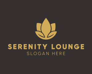 Gold Spa Lotus  logo design