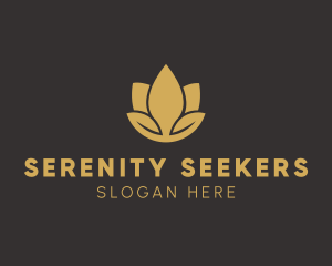 Gold Spa Lotus  logo design