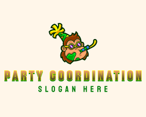 Fun Party Monkey logo design