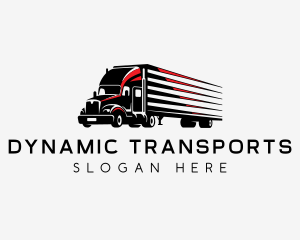 Logistics Truck Transportation logo design