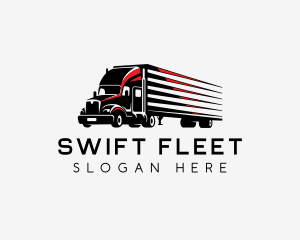 Logistics Truck Transportation logo design