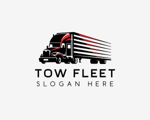 Logistics Truck Transportation logo design