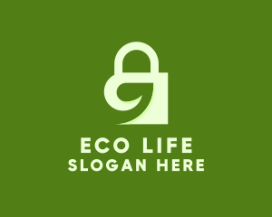 Eco Leaf Padlock  logo design