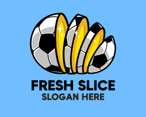 Sliced Football Bet logo design