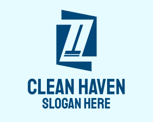 Blue Clean Squeegee logo design