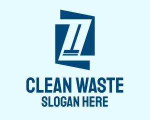 Blue Clean Squeegee logo design