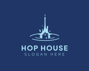 Water Droplet House logo design