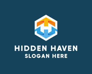 Modern Hexagon Letter H logo design