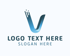 Gradient Blue Letter V logo