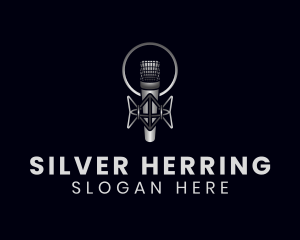 Podcast Recording Mic  logo design