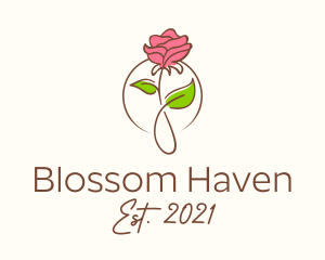 Romantic Rose Flower  logo