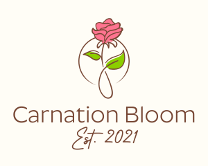 Romantic Rose Flower  logo design