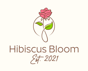 Romantic Rose Flower  logo design