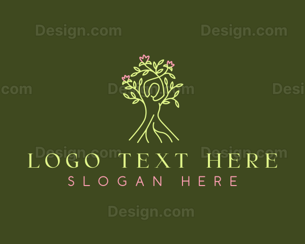 Beauty Woman Tree Logo