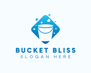 Wash Cleaning Bucket logo design