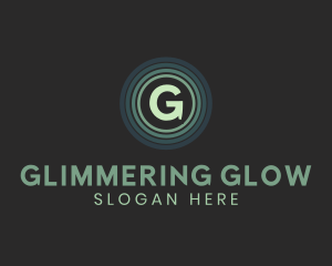 Tech Gaming Circle Glow logo design