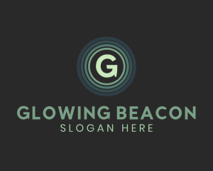 Tech Gaming Circle Glow logo design