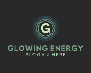 Tech Gaming Circle Glow logo design