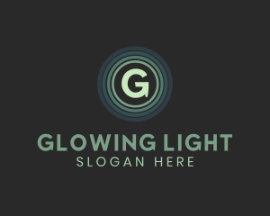 Tech Gaming Circle Glow logo design