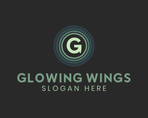 Tech Gaming Circle Glow logo design