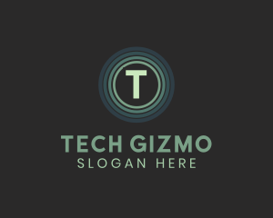 Tech Gaming Circle Glow logo design