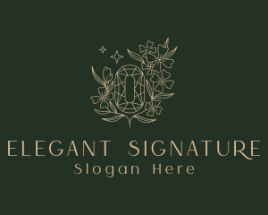 Golden Elegant Crystal logo design