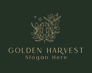 Golden Elegant Crystal logo design