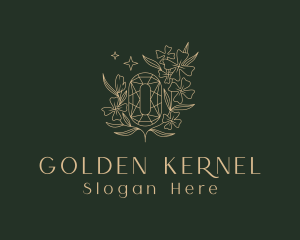 Golden Elegant Crystal logo design