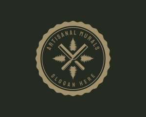 Chisel Wood Carpenter logo design