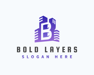 Real Estate Builder Letter  B logo design