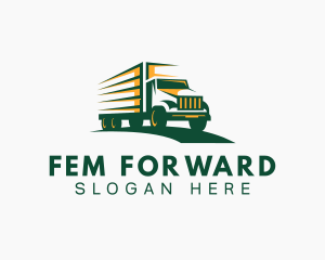 Transport Truck Forwarding logo design