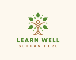 Wellness Human Tree logo design