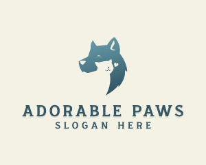 Smiling Dog Cat logo design