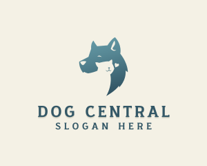 Smiling Dog Cat logo design